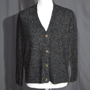 Banana Republic Black and White V-Neck Cardigan - Women’s Size Small